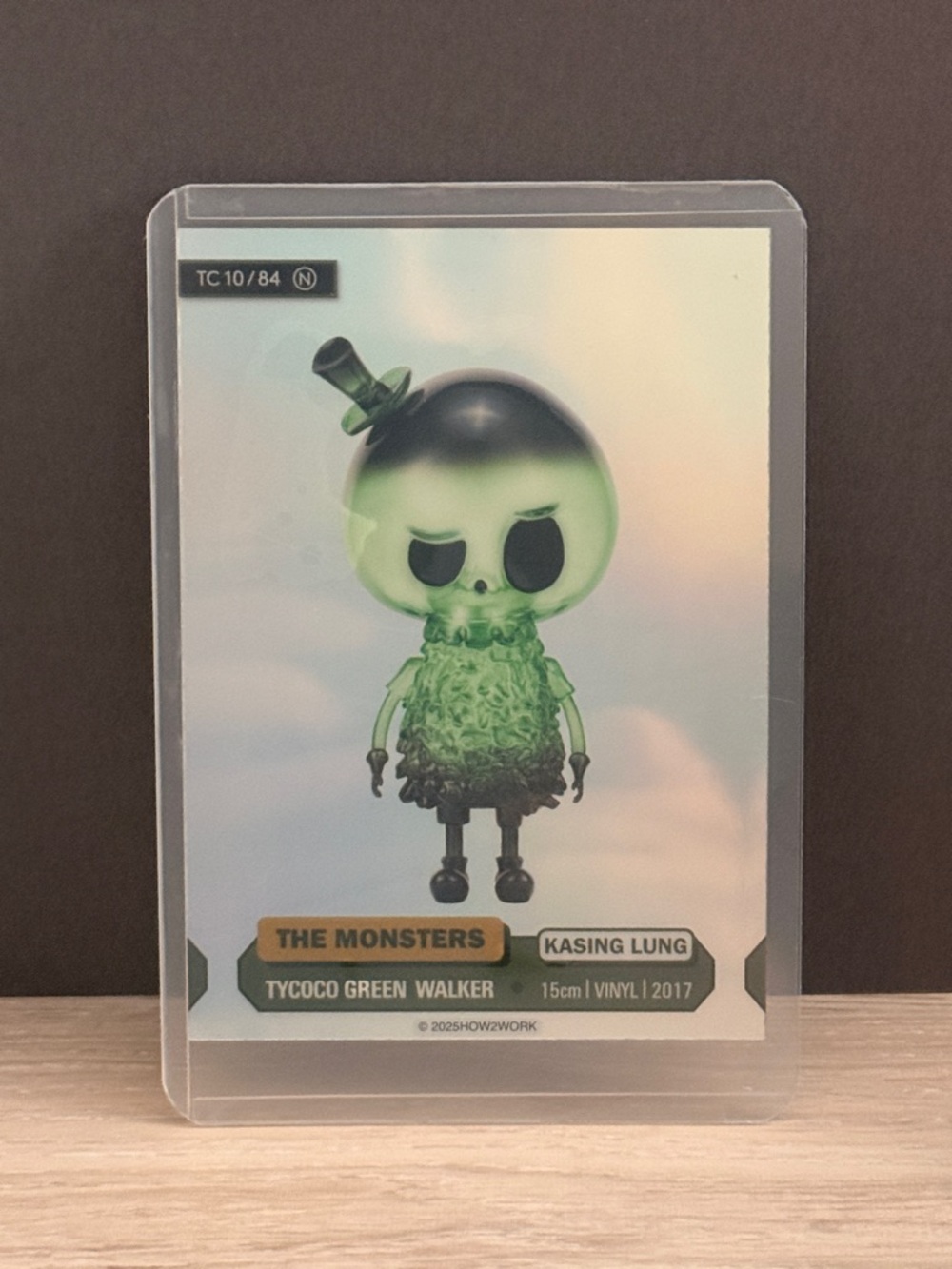 The Monsters Tycoco Green Walker Holographic collectors card 10/84 How to Work